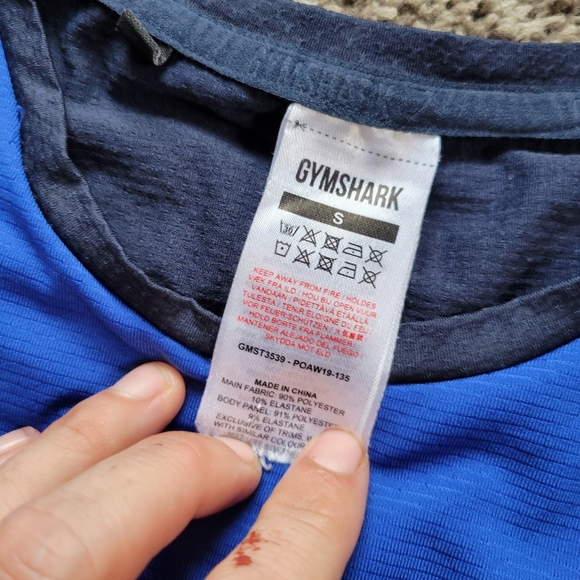 Gymshark Men’s Short Sleeve Size Small  Blue - Picture 2 of 5